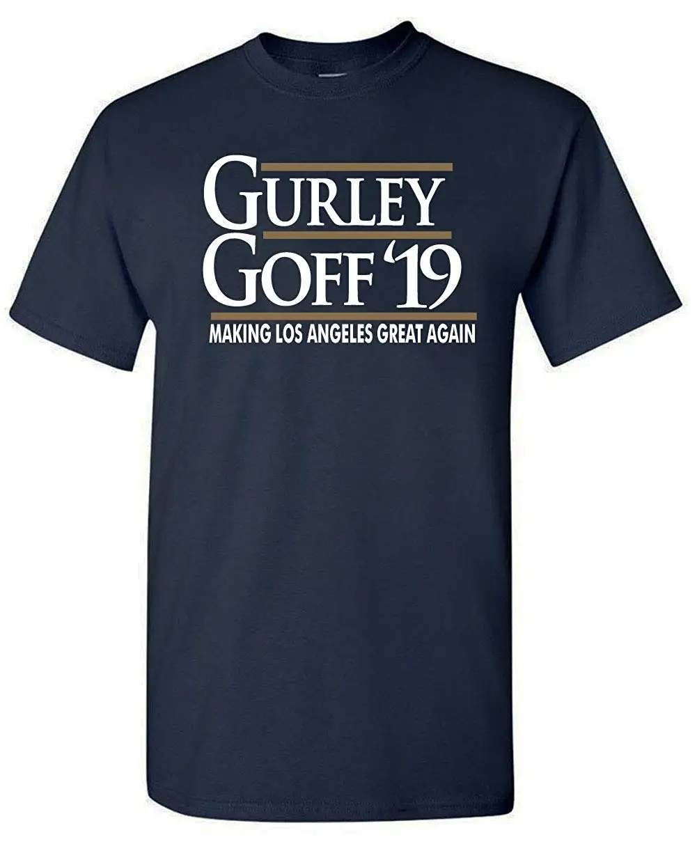 PROSPECT SHIRTS синяя футболка с надписью Los Angeles garley Goff Making Great agne 19&quot |