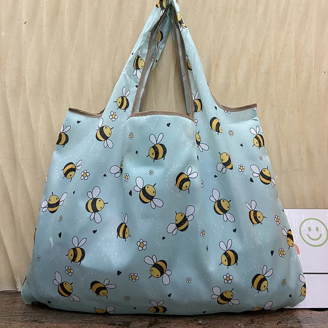 Reusable Shopping Bags Heavy Cloth Bags Sundries Bags Foldable Women's Travel Shoulder Bags Large Handbags Durable Nylon 32027