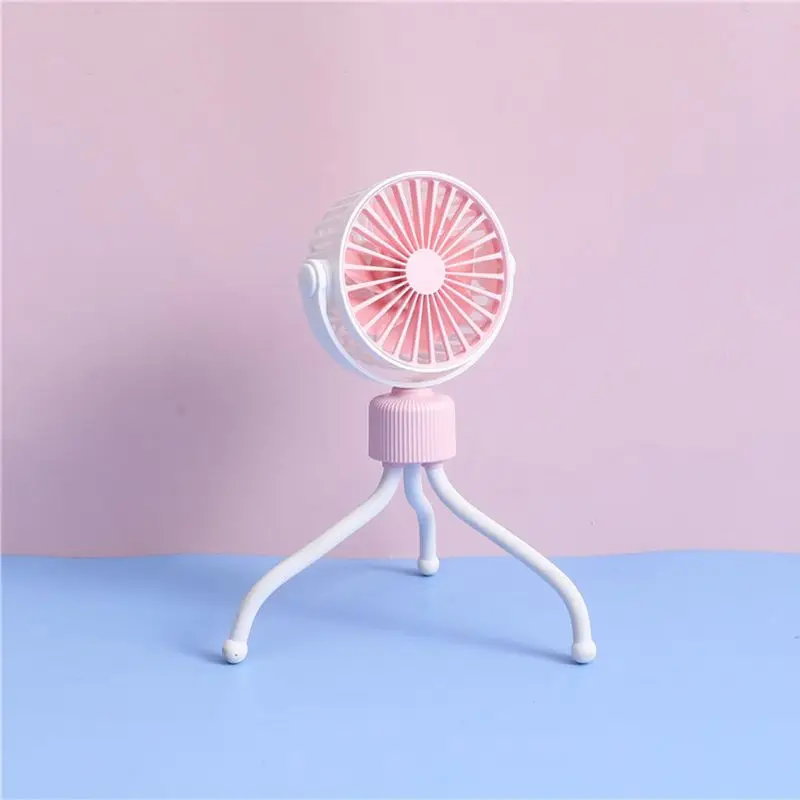 

USB Rechargeable Fan with Flexible Tripod for Baby Stroller Camping Tent Beach U1JE