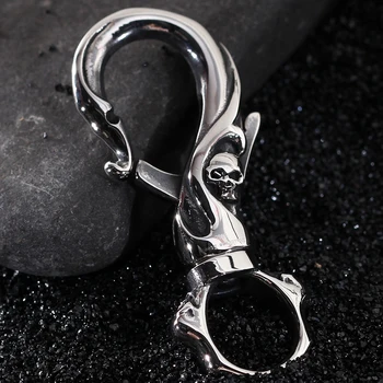 

2Pcs/Lot Hiphop Gothic Skull Head Clasps & Hooks For Bracelets Keychain Pendants Necklaces Jewelry Making Factory Dropshipping