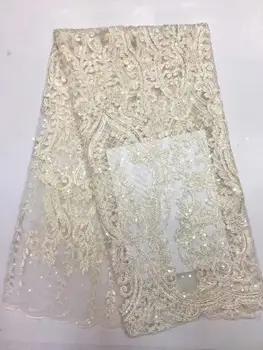 

African sequins French Nigerian Lace Fabric Bridal High Quality Swiss Net Tulle Lace Fabric For Wedding Party FDC94
