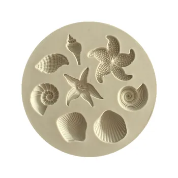 

Cake Decorating Tools DIY Sea Creatures Conch Starfish Shell Fondant Cake Candy Silicone Molds Creative DIY Chocolate Mold