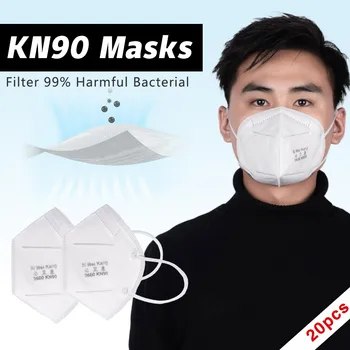 

20 PC Dust Mask PM2.5 Wind And Haze Pollution Protection Six-Layer Filter Mask