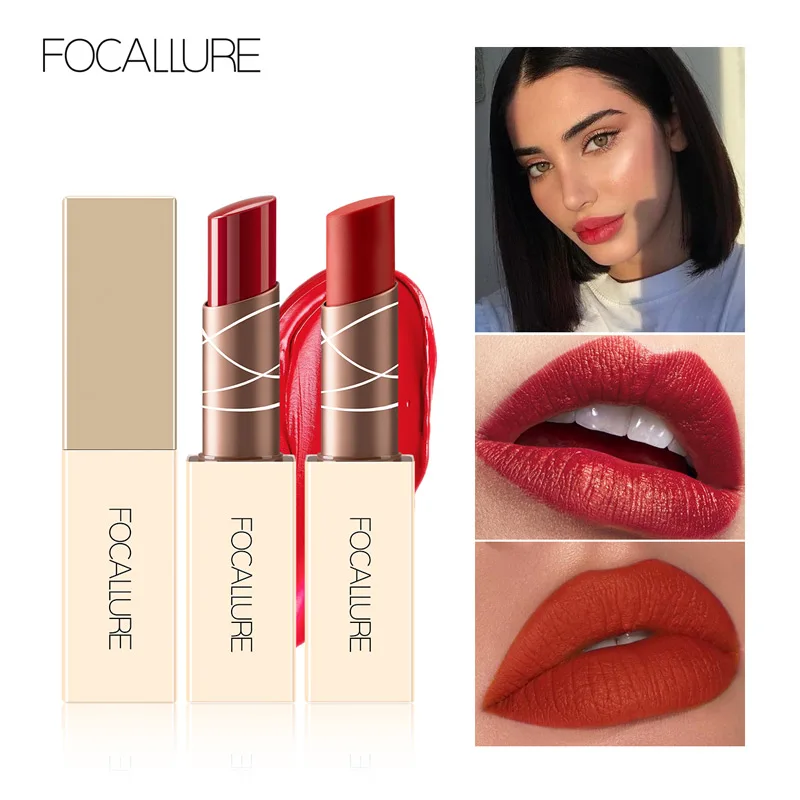 

FOCALLURE 12 Colors Matte Lipstick Makeup Waterproof Red Lip Nude Long-lasting Lipsticks