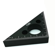

45 Degree Square Measuring Ruler Woodworking Aluminum Alloy Triangle Ruler DIY Woodworking Tools for Carpenter Workshop