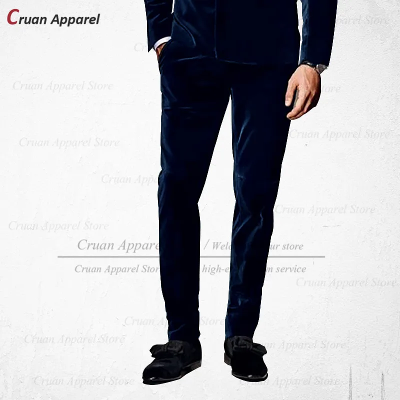 Mens Suit Pants Slim Fit Wedding Formal