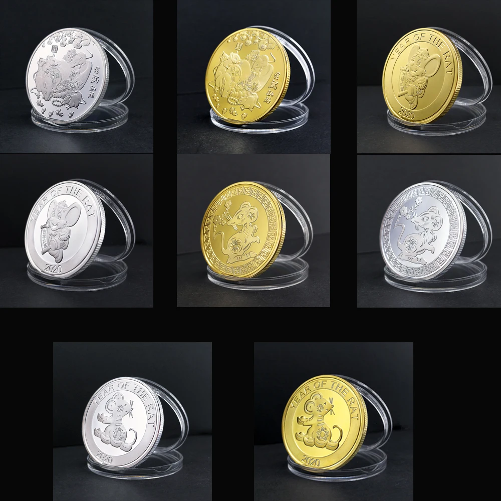 Год крысиной мыши Серебро Золото 1 унции монеты хорошие счастливые памятные | Дом