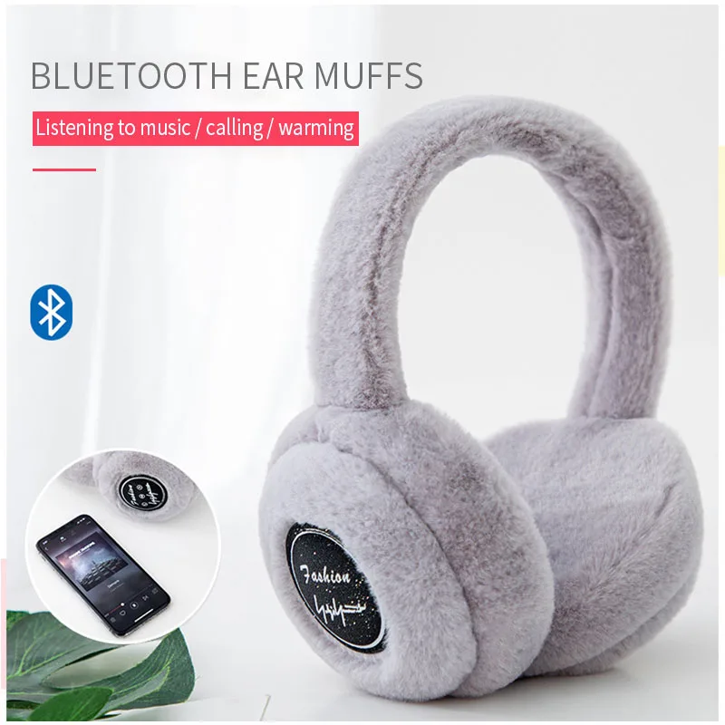 Bluetooth Wireless Headphone With Microphone Warm Earmuffs Winter Child Earphones Kids Girl Music Helmet For iPhone 12 phone