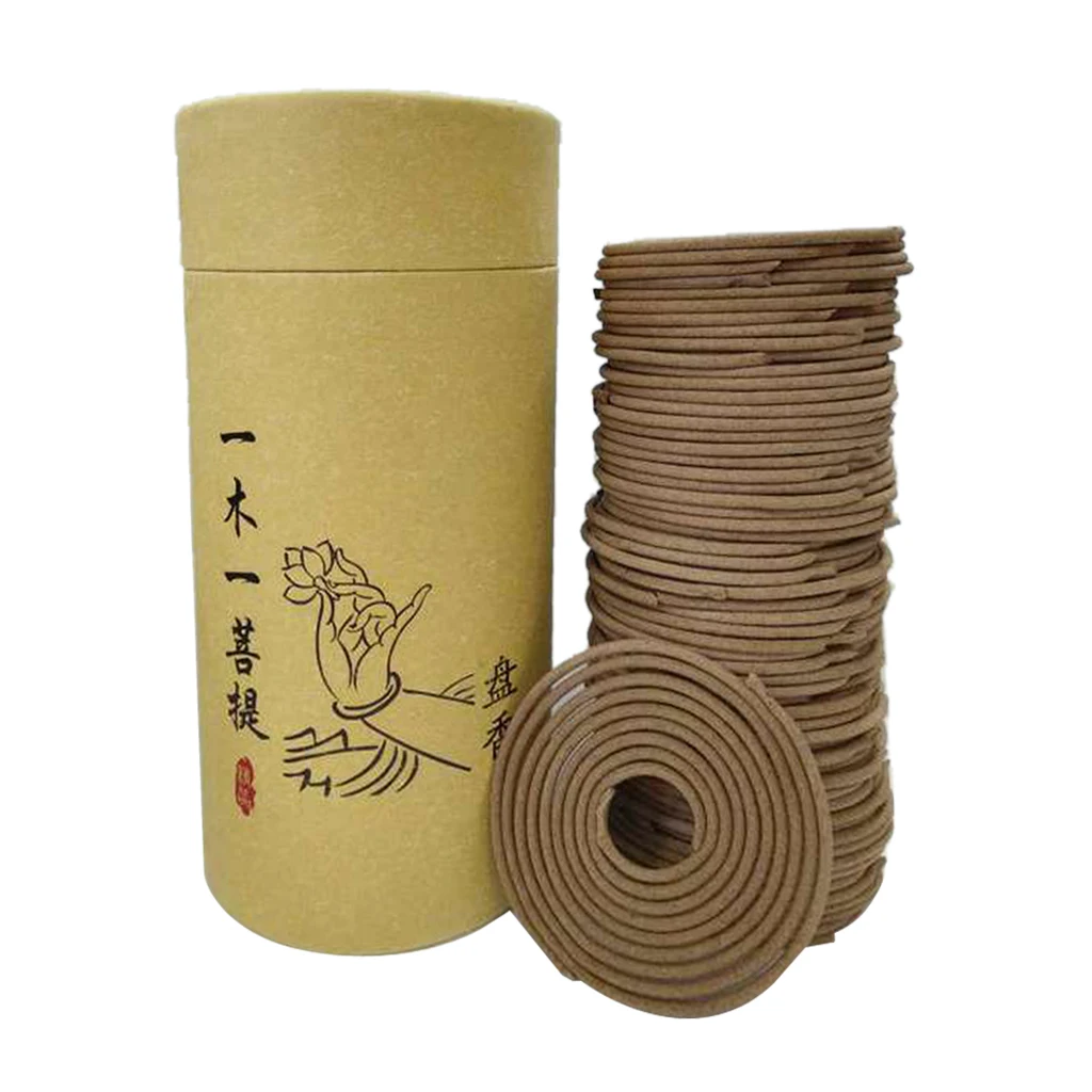 120pcs/Box Natural Spiral Incense Coils Indoor Aromatherapy for Living Room Tea House Yoga Room