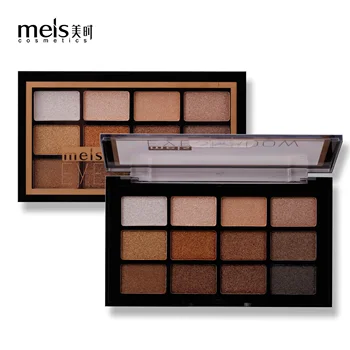 

Meis Beauty Glazed 12 Color Nude Shining Eyeshadow Palette Makeup Glitter Pigment Smoky Eye Shadow Pallete Waterproof Cosmetics