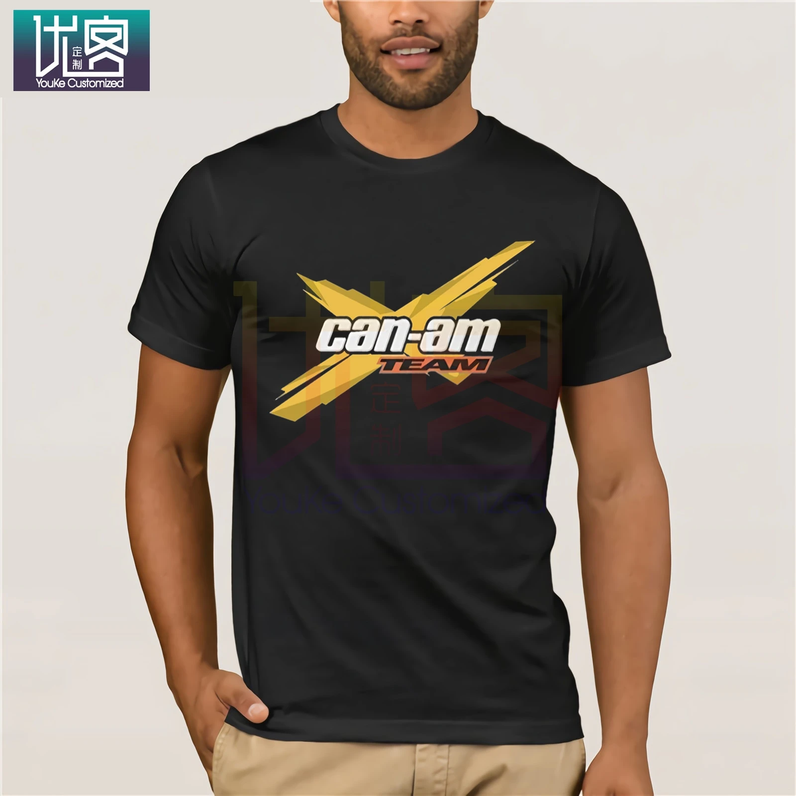 

Bllto Men's Black Generic Cotton Can Am Roadster Snowmobile T Shirt Funny Tees Cotton Tops T Shirt Vintage Crew Neck