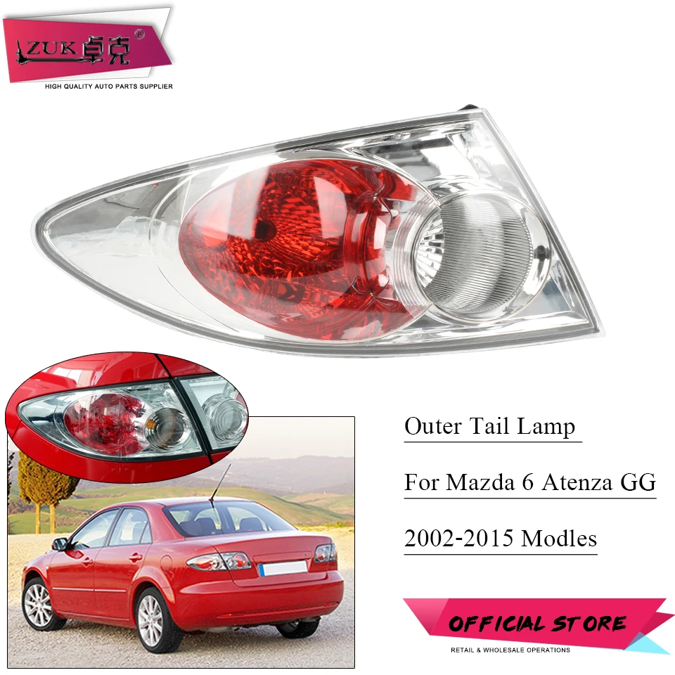 ZUK Taillamp Тормозная Стоп лампа светильник для Mazda 6 GG седан 2002-2015 M6 Fastback Sport задний
