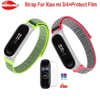 

Protective Film For XiaoMi Mi Band 4 Mi 3 Smart Wristband Nylon Bracelet For Mi Band4 Band 3 Smart Watch Accessories Watchband