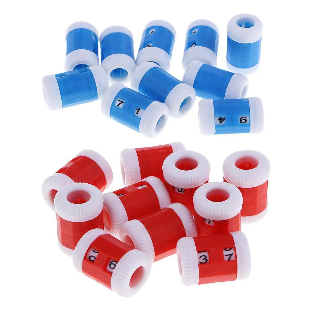 10 pcs Plastic Knitting Needle Row Counter Round Crochet Weaving Stitch Marker Tools for Arts Crafts Sewing