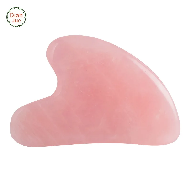 

Natural Pink Crystal Jade Scraping Massage Finger Scraping Piece Pink Crystal Heart-Shaped Scraping Crystal Plate