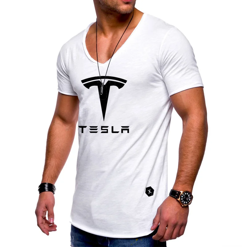 Tesla Mens Short Sleeve Cotton T shirt