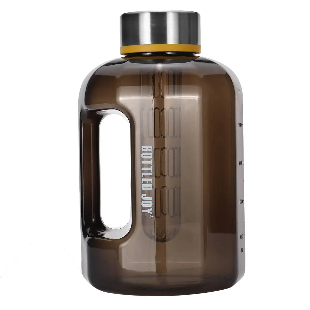 Черный 2.2L бутылка для воды для заварки фруктов, без бисфенола, бутылка для воды, бутылка для тренажерного зала, посуда для напитков из нержавеющей стали, подарочные товары для путешествий для взрослых - Цвет: Черный