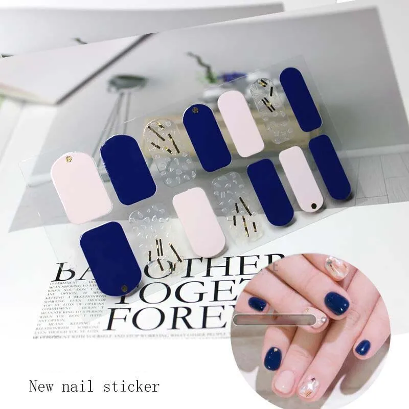 Мода полное покрытие лак для ногтей Обертывания клейкие наклейки для ногтей украшения для ногтей инструменты для маникюра экологические для женщин D31 - Цвет: D47