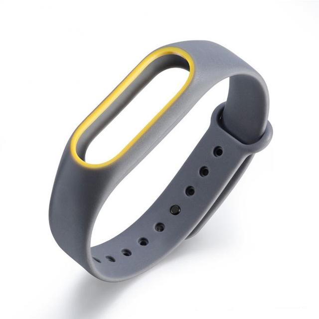 Soft Silicone For Xiaomi Mi Band 2 Replacement Sport Silicone Strap Wristband Bracelet Two-Tone Replacement Strap 23