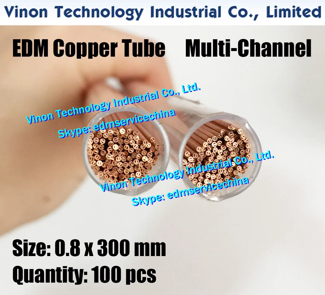 

(100pcs/set each size) 300mm Long MultiChannel Tube Brass and Copper Tube. EDM Tube Electrode Multihole type 0.4mm to 1.0mm