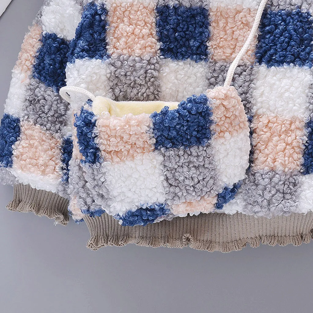 Одежда для маленьких девочек roupas sudadera nina/Детские толстовки с капюшоном толстовки для девочек детская зимняя клетчатая толстовка с длинными рукавами Z4