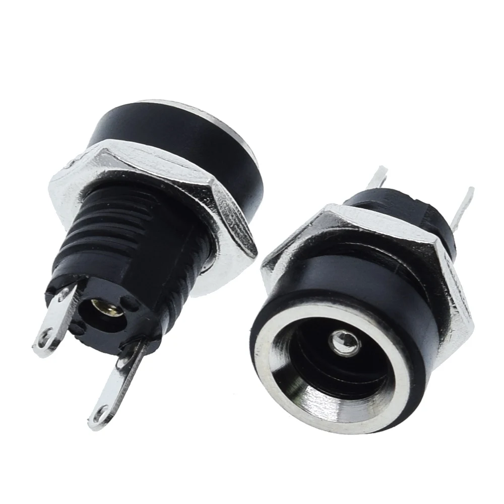 10PCS 5Pair DC Power Stecker pin 2,1x5,5mm Weibliche Stecker Jack + Stecker Jack Buchse adapter DC-022B – Detail 9