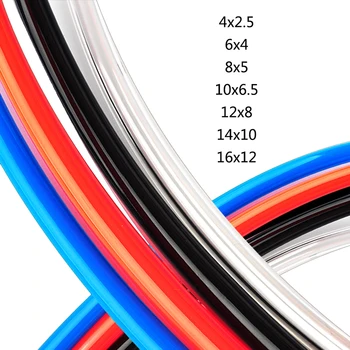 

1m pneumatic hose pu pipe 4 * 2.5 mm 6 * 4 mm 8 * 5 mm 10 * 6.5 mm 12 * 8 14 * 10 mm 16 * 12 mm air tube compressor hose