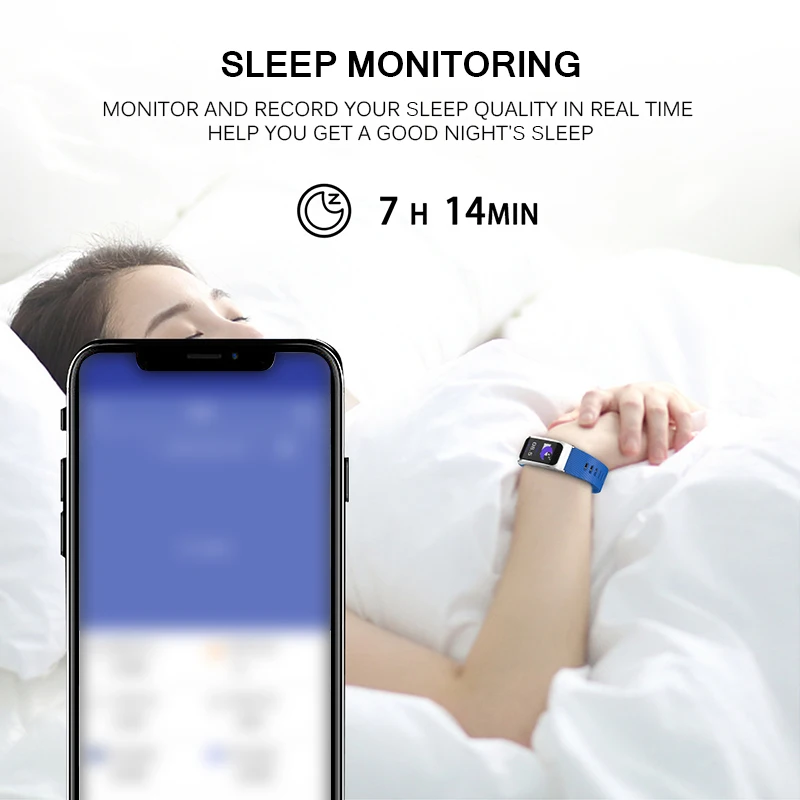 Смарт-браслет IP68 водонепроницаемый экран Bluetooth фитнес-браслет для мужчин/женщин спортивные точные данные мониторинг сна