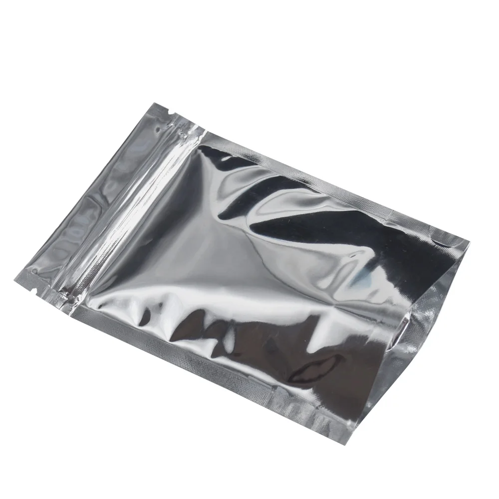 200 шт./лот 10x15 см Прозрачный передний алюминиевый упаковочный пакет со струнным замком с пленкой "майлар" для пищевых продуктов Сумка Ароматизированная чайная сумка
