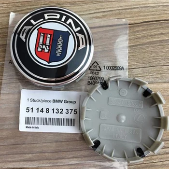 

100Pcs 68mm ABS Black/gray Base Aluminum Auto Wheel Center Emblem Car Wheel Label Badge Cap Wheel Rim Logo Cover