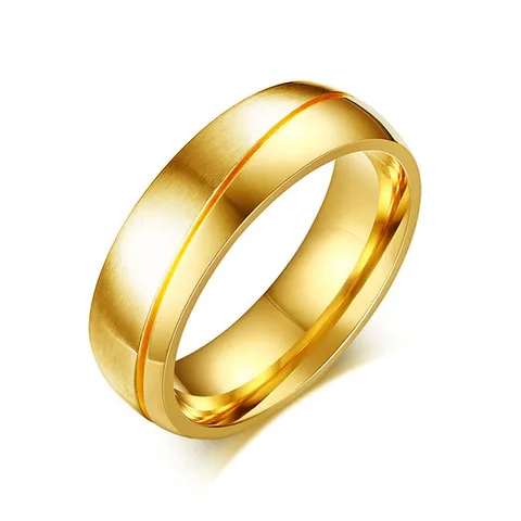 2022 New Fashion Gold-color Rings For Women Man Wedding Ring 316l Stainless Steel Promise Jewelry