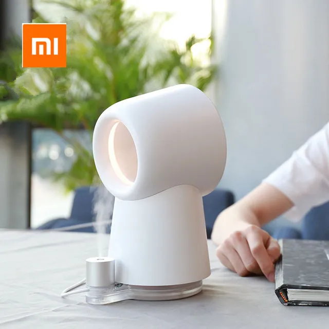 Xiaomi mijia HL Happy Life 3 в 1 Мини охлаждающий вентилятор Bladeless Настольный вентилятор тумана увлажнитель ж/светодиодный свет