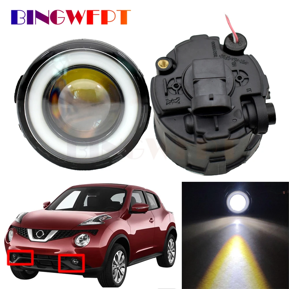 For Nissan Juke F15 Hatchback Car Led Fog Light Angel Eye Daytime