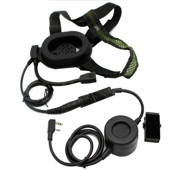 

Z tactical intercom hd01 single side tactical headset with K head big circle PTT Baofeng 5R, etc