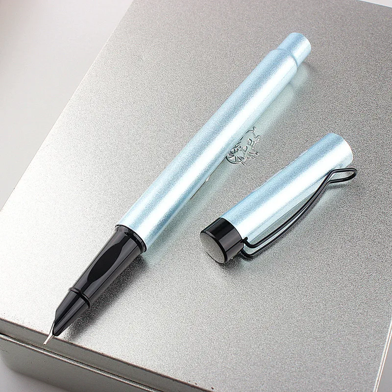 New Classic low price Vintage Metal Fountain Pen with black Clip Quality Extra Fine 0.38mm Nib Gift Business Office Supplies | Канцтовары