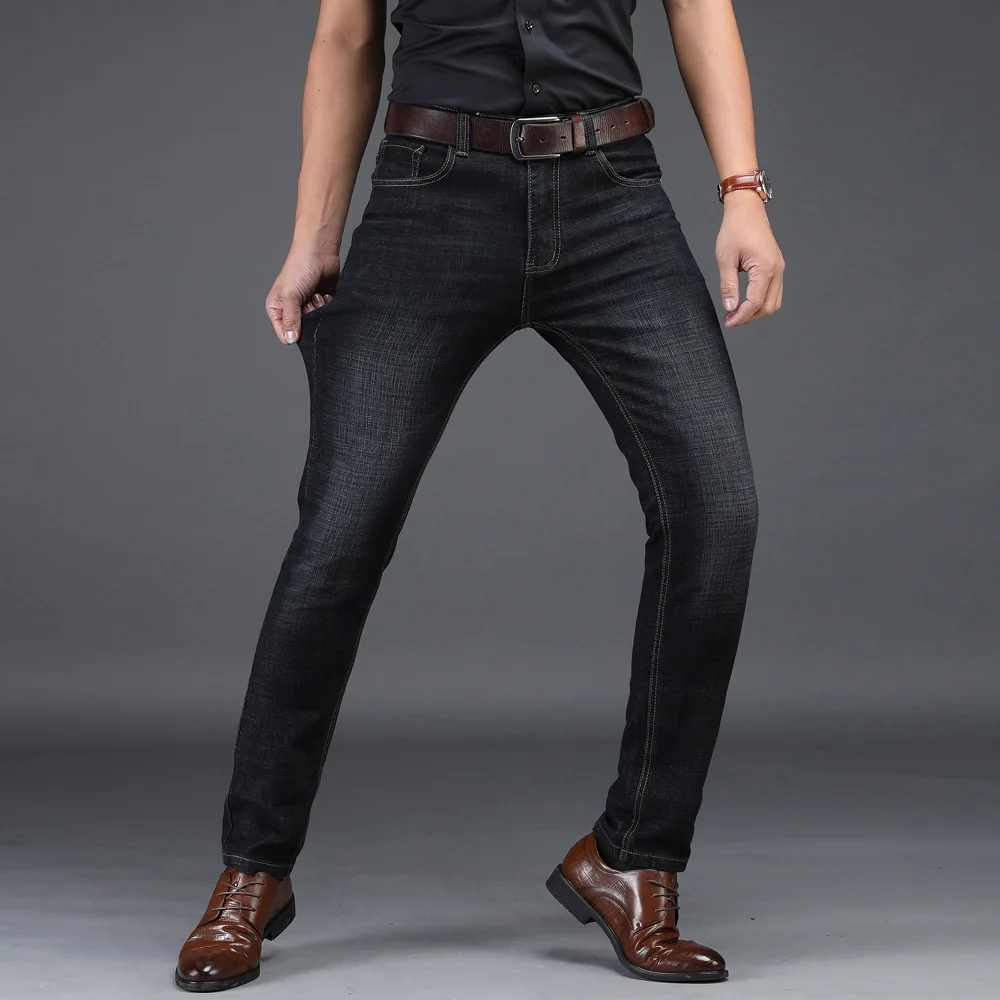 Мужские джинсы черные мужские штаны мужские брюки черные джинсы мужская одежда джинсы хип-хоп мужские модные Стрейчевые джинсы классные