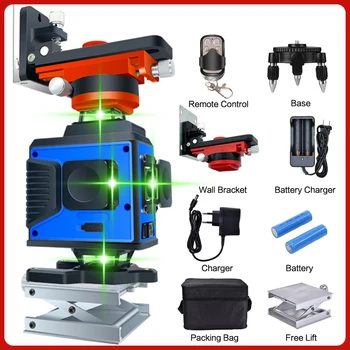 

4D 16 Lines Laser Level green line Self-Leveling 360 Horizontal And Vertical Super Powerful Laser level green Nivel laser level
