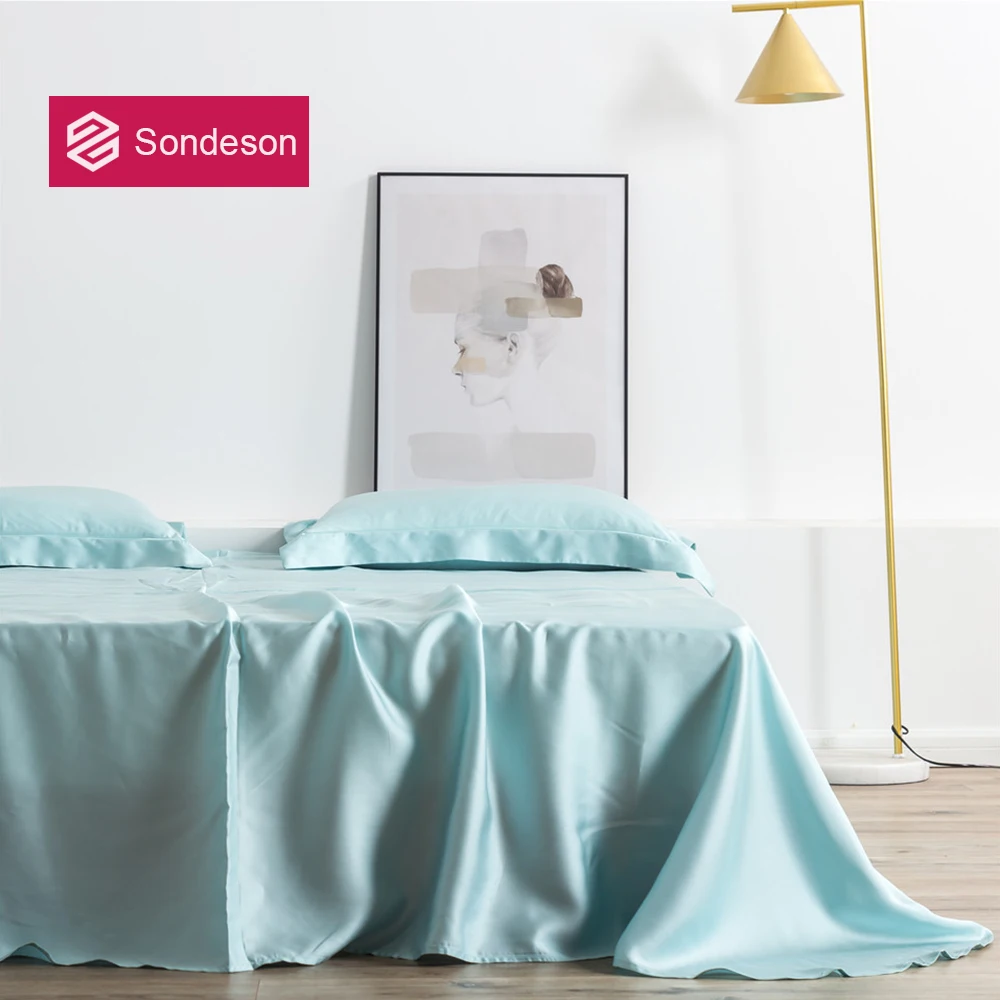 

Sondeson Luxury Beauty 100% Silk Flat Sheet 25 Momme Silk Queen King Healthy Skin Bed Sheet Pillowcase Free Shipping For Women