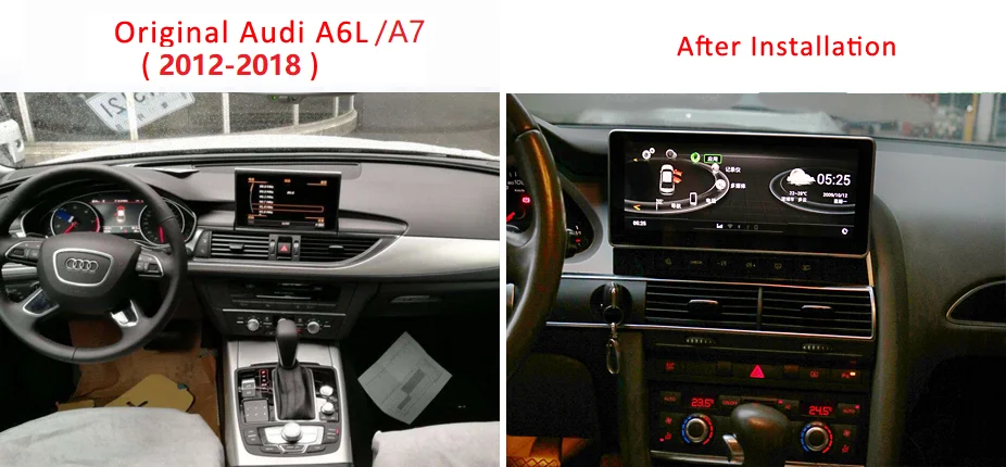 8," 4G+ 64G Android жесткий экран для Audi A6L A7 2012- с wifi gps-навигация, радио, стерео Мультимедийный Плеер