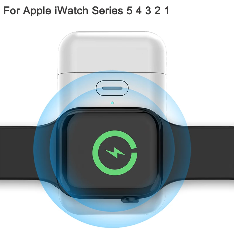1000 мА/ч Беспроводное зарядное устройство для Apple Watch 5 4 3 2 1 Внешний аккумулятор портативная Быстрая зарядка для Apple Watch Series 5 Внешний аккумулятор