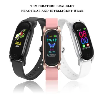 

Smart Watch Body Temperature Blood Pressure Heart Rate Sleep Monitor Bracelet 5.26