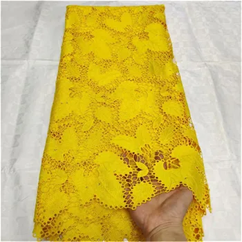 

Latest French Guipure Lace Fabric High Quality Europe And American Fashion Fabric With Beads Stone French lace Fabrics 5yards