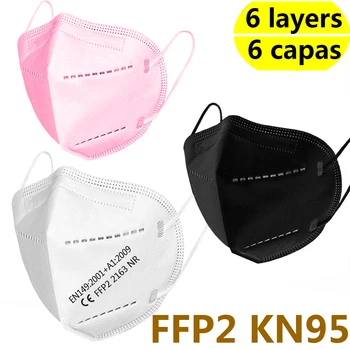 

10-100Pcs FFP2 Face Mask KN95 Mascarillas Tapaboca Anti Dust FP2 Mouth Masks Filter Breathing Safety Protective KN95 Mondmaskers