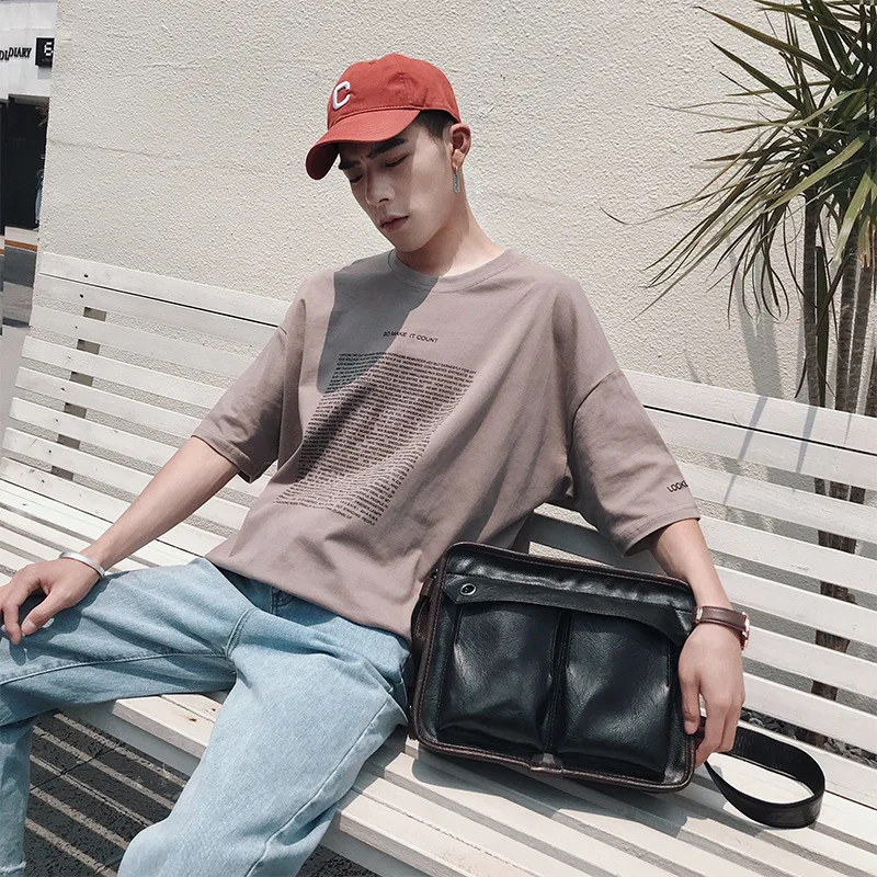 

New Korean men's shoulder bag business casual small satchel