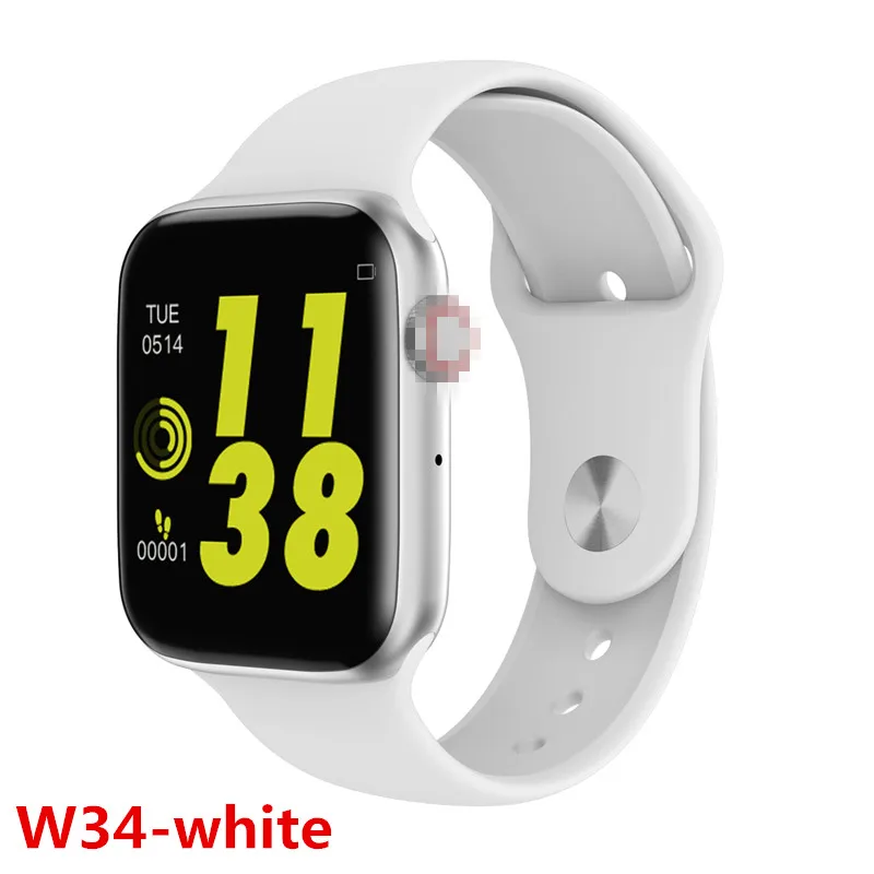 w34 white AMYNIKEER IWO серия смарт-браслет Смарт-часы фитнес-трекер P4/W34/QW21/W58/F10 PK IWO 8 IWO10 IWO9 - Цвет: w34 white