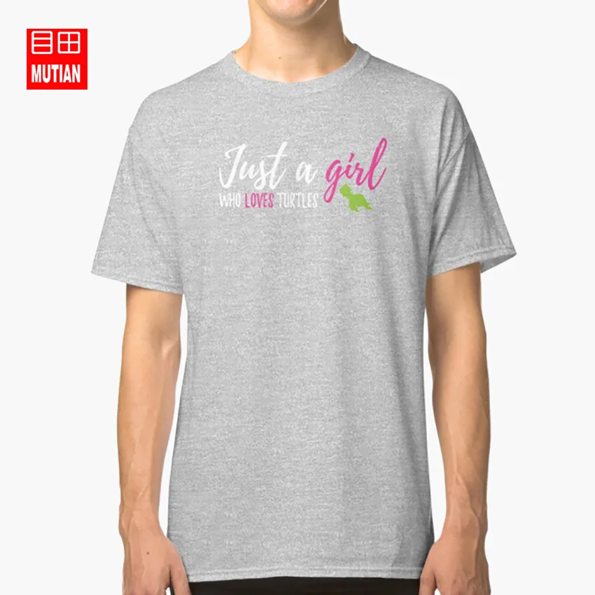 Футболка с принтом только девушка которая любит черепашек | Мужская одежда