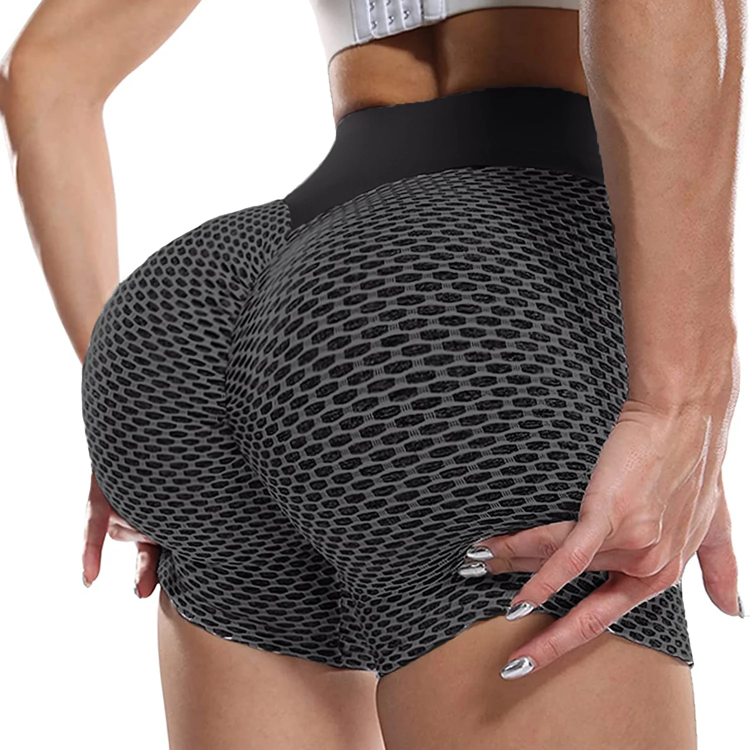 Womens Scrunch Booty Shorts Butt Lifting Ruched High Waist Workout