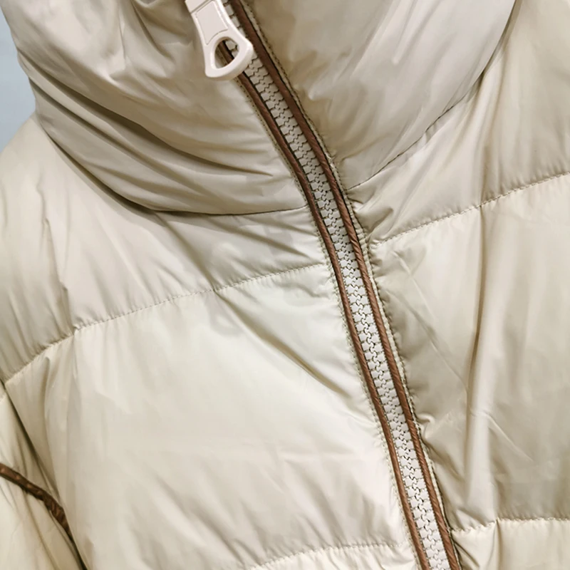 Женская зимняя водонепроницаемая куртка, Женская Толстая теплая парка, пуховик с рукавом-фонариком, свободное зимнее пальто с хлопковой подкладкой