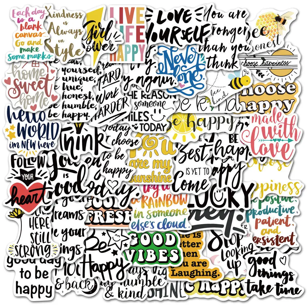 

100 шт. вдохновляющие цитаты на английском наклейки с фразами для Тетрадь Скрапбукинг Материал рукоделия Винтаж мотивационные наклейки