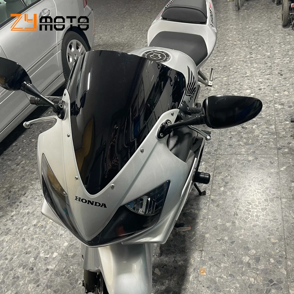 Motorcycle Windshield For Honda CBR600F4i (2001-2007) - Black PC Plastic Front Wind Screen-329224